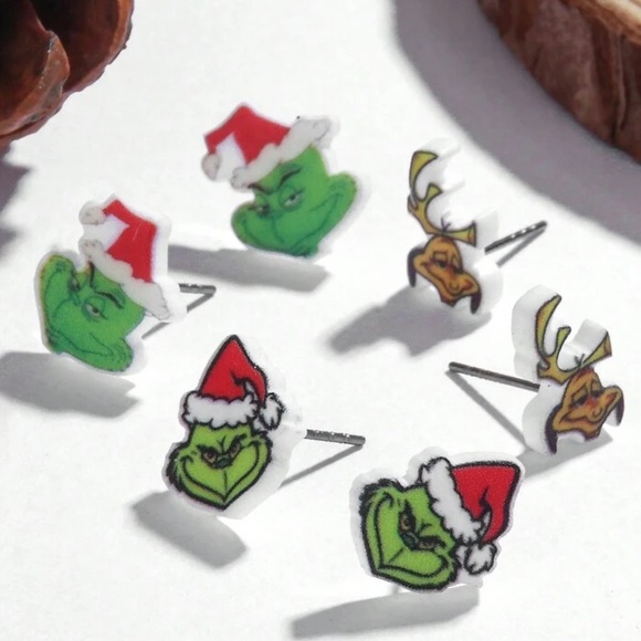 The Grinch Stud Earrings - Picture 3 of 5